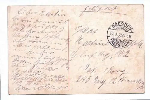Ak Löbau in Sachsen Markt mit Rathaus 1915 Feldpost