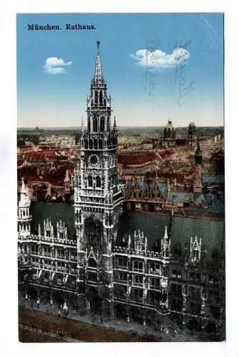 Künstler Ak München Rathaus 1937