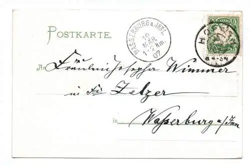 Ak Hof in Bayern 1907