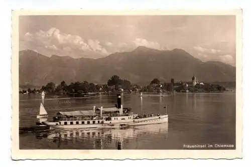 Foto Ak Fraueninsel im Chiemsee Dampfer