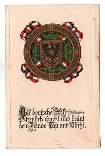 Ak Wappen Der Deutsche Adler 1916 Deutsches Reich 1 Wk