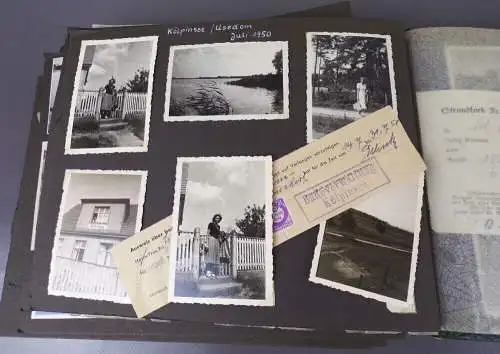 Altes Fotoalbum Ostsee Urlaub 1947 bis 1950 Strandschönheit