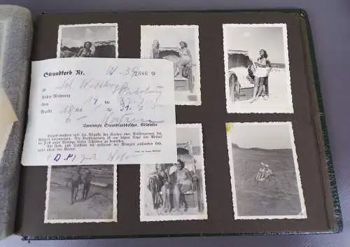 Altes Fotoalbum Ostsee Urlaub 1947 bis 1950 Strandschönheit