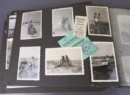 Altes Fotoalbum Ostsee Urlaub 1947 bis 1950 Strandschönheit