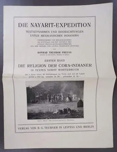 Die Nayarit Expedition Buchempfehlung Mexiko Cora Indianer um 1910 Teubner