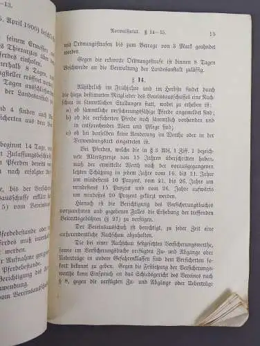 Gesetz die Pferde Versicherungsanstalt 1900 König Luitpold Bayern