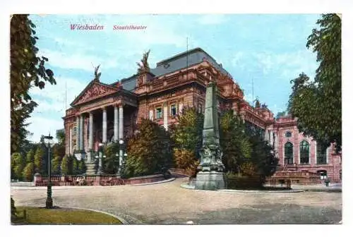 Künstler Ak Wiesbaden Staatstheater 1929