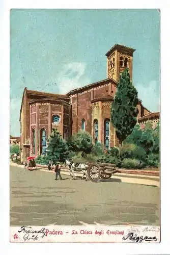 Ak Padoya La Chiesa degli Eremitani 1908 Italien
