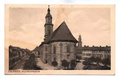 Ak Erlangen Neustädterkirche 1915