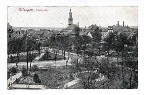 Ak Erlangen Theaterplatz 1915 Feldpost