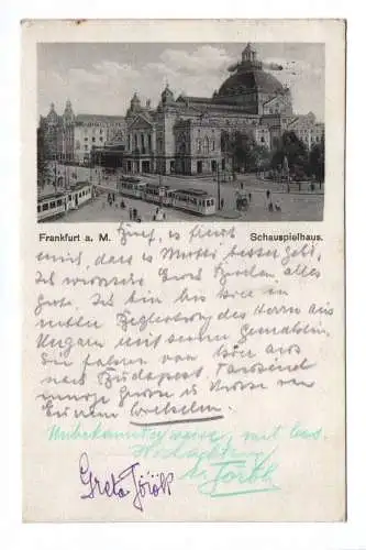 Ak Frankfurt am Main Schauspielhaus 1929