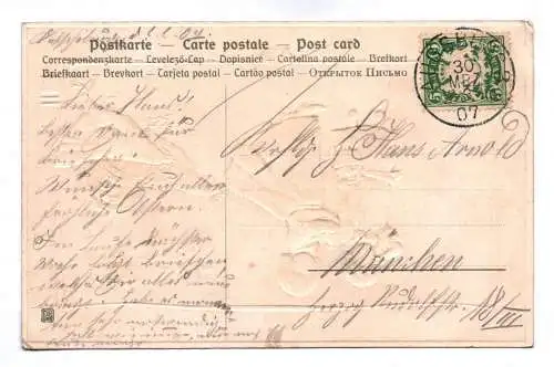 Künstler Ak Fröhliche Ostern Hühner Hahn Kinder 1907