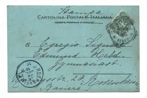 Ak Panorama dal Castellaccio Genoya 1900