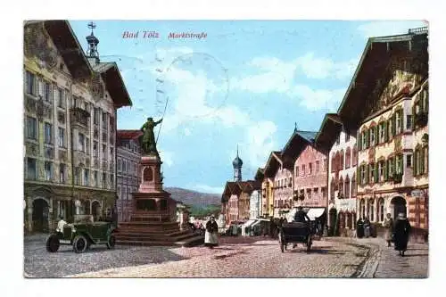 Ak Bad Tölz Marktstraße 1927