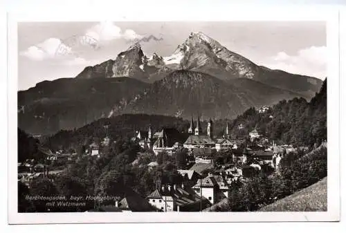 Foto Ak Berchtesgaden bayrisches Hochgebirge mit Watzmann 1937