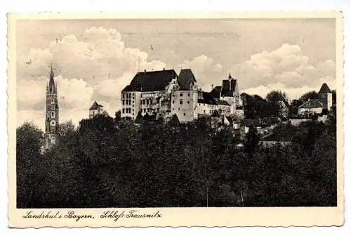 Ak Landshut in Bayern Schloss Trausnitz 1937