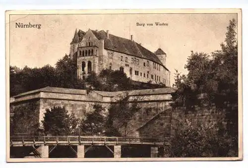 Ak Nürnberg Burg von Westen 1913