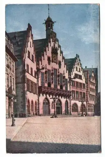 Künstler Ak Frankfurt am Main Römer 1912 Rathaus