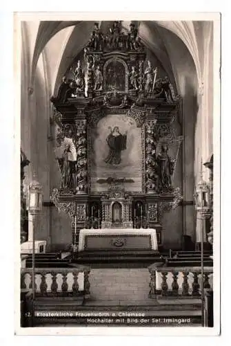 Foto Ak Klosterkirche Frauenwörth am Chiemsee 1936