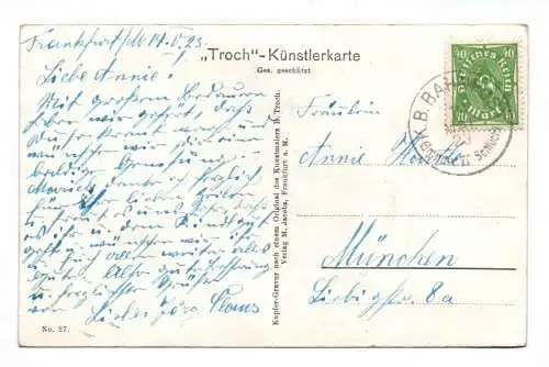Künstler Ak Frankfurt am Main Schirne Haus auf 4 hölzernen Säulen 1923