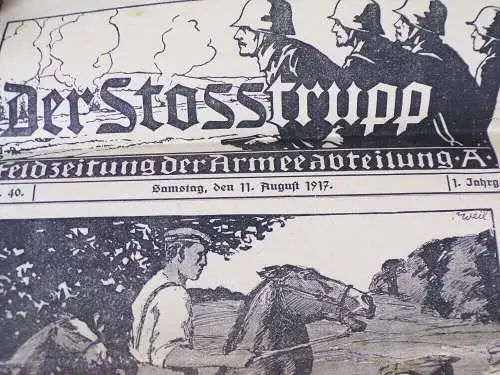 Der Stosstrupp Feldzeitung der Armee Abteilung A 1917 1 Weltkrieg