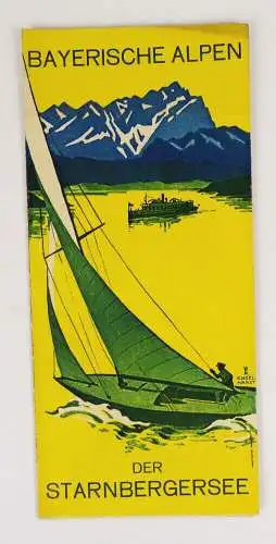 Reiseprospekt Bayerische Alpen Der Starnbergersee 1930 er