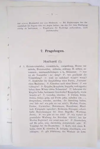 Belehrung für die Sammler des bayrisch österreichischen Wortschatzes 1913