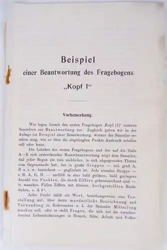 Belehrung für die Sammler des bayrisch österreichischen Wortschatzes 1913