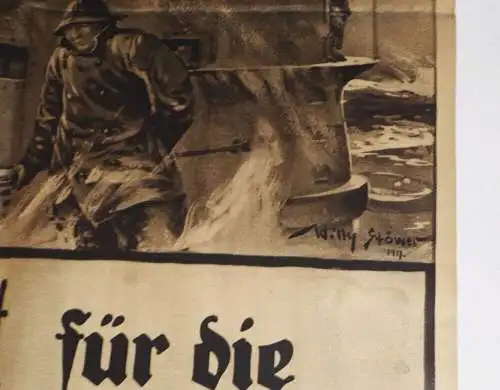 Plakat Willy Stöwer U Boot Spende 1 Wk WW1 Kriegsmarine