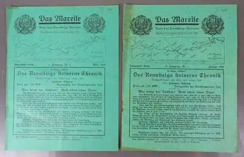 Das Mareile Bote des Rennsteig Vereins Thüringen 1929 Nr 1 und 2