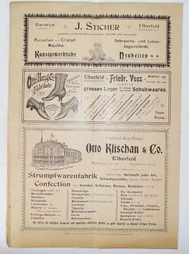 Fest Programm Besuch Kaiser Paar Wuppertal Eröffnung Schwebebahn 1900