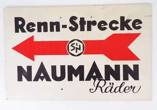 Altes Pappschild Rennstrecke Seidel Naumann Dresden Räder Radrennen 1930 er