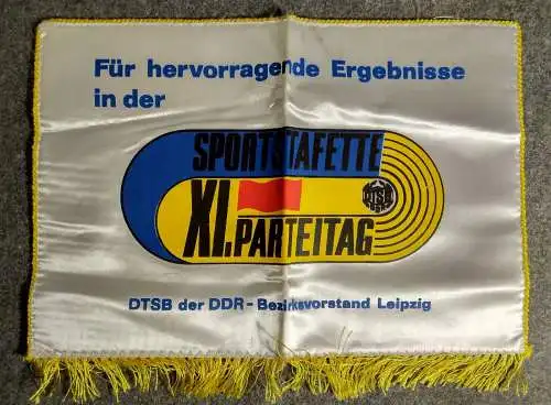 Wimpel DTSB der DDR XI. Parteitag Bezirksvorstand Leipzig