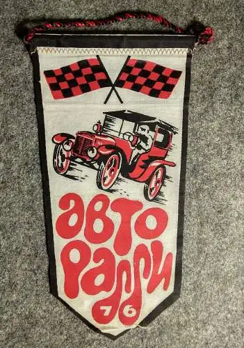 Original altes Wimpel Rallye Autorennen Fahnen