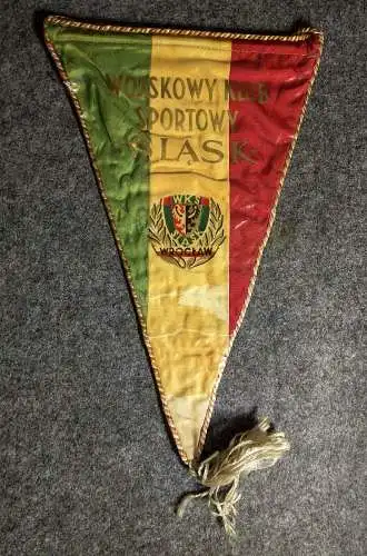 Original Wimpel Wojskowy Klub Sportowy Slask Wroclaw Breslau Polsky
