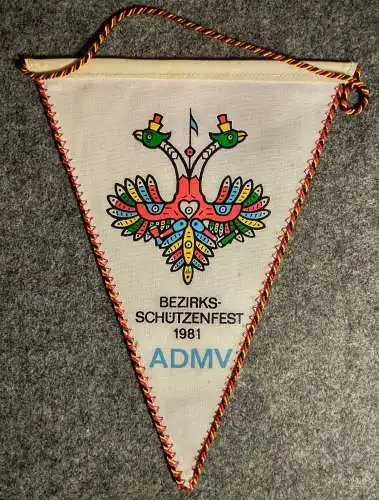 Wimpel Bezirks Schützenfest 1981 ADMV