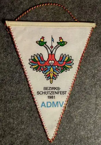 Wimpel Bezirks Schützenfest 1981 ADMV