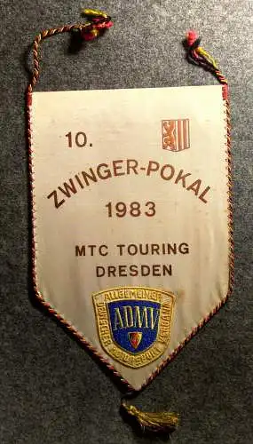 10. Zwinger Pokal 1983 MTC Touring Dresden Original ADMV Wimpel