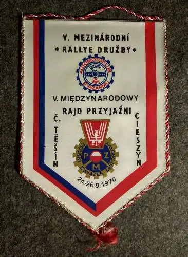 Altes Wimpel Rallye Druzby Automotorklub Svazarmu 1976 Original