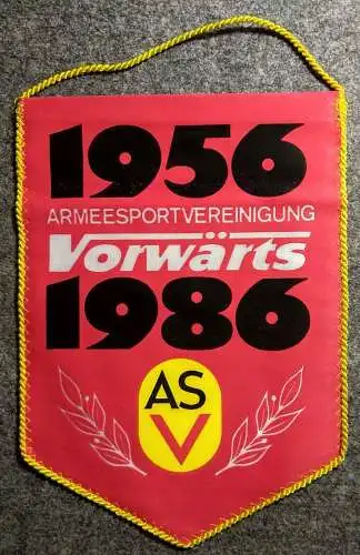 Wimpel 1956 Armeesportvereinigung Vorwärts 1986 ASV Original DDR