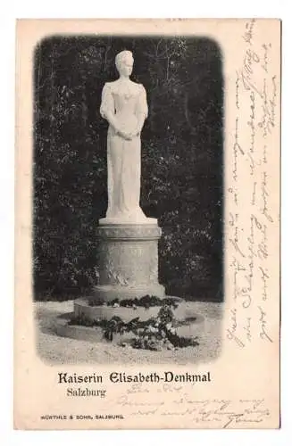 Ak Kaiserin Elisabeth Denkmal Salzburg 1901