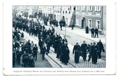 Ak Umzug der Salzburger Männer 1908