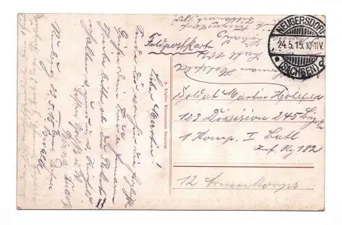 Ak Rathauskeller Rumburg 1915 Feldpostkarte
