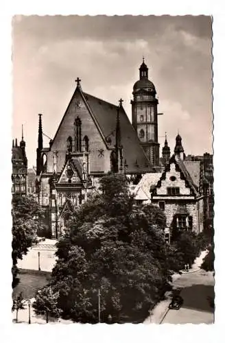 Foto Ak Messestadt Leipzig Thomaskirche 1958