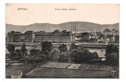 Ak Zittau König Ludwig Kaserne 1916 Feldpost