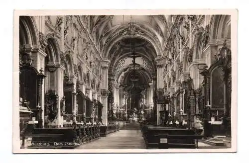 Foto Ak Würzburg Dom Inneres