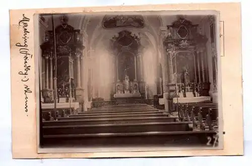 Foto Merching Friedberg Bayern Kirche von innen um 1900