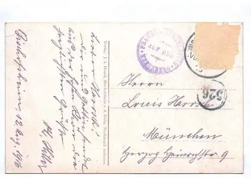 Ak Bischofsheim v d Rhön 1916 Stempel