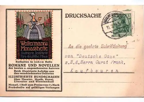 Drucksache 1915 Westermann Monatshefte Romane Novellen Reklame