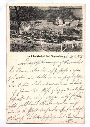 Ak Soldatenfriedhof bei Savonnieres 1915 Frankreich